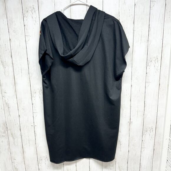 ee:some Dress Women Size L Sweater Mini Floral Striched Short Sleeve Laced Tie - Picture 5 of 5